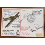 Luftwaffe Rossbach WW2 multiple signed cover 77 SC 29 HURRICANE signed by Franzisket, Hahn, Fozo,