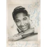 Sam Cooke (1931-1964) King Of Soul Singer Signed Vintage Photo. Good condition. All autographs