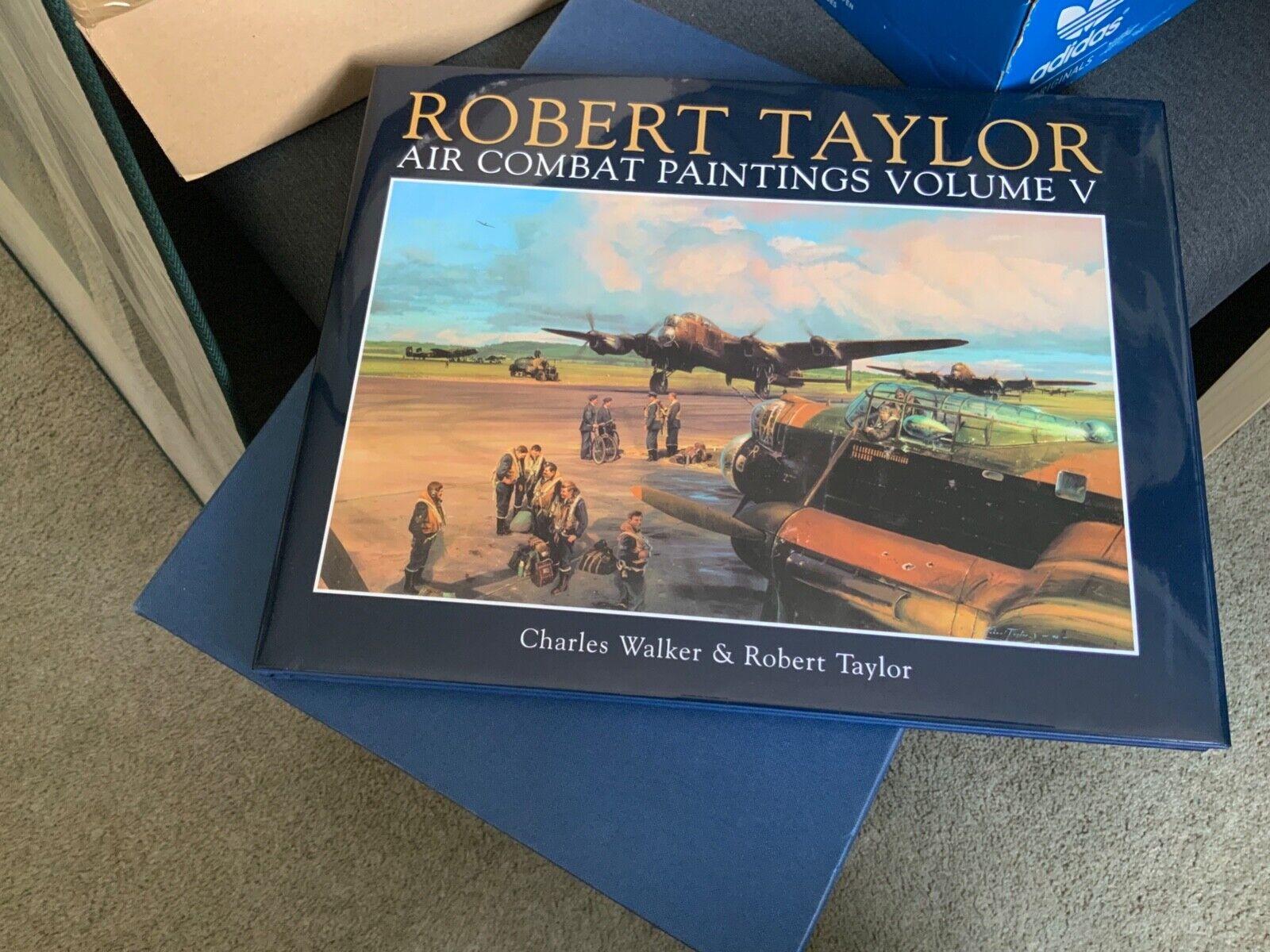 Robert Taylor multiple signed Air combat painting book Vol 4 with slipcase. Autographs have been