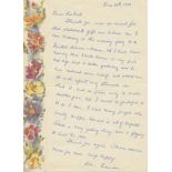 Rare Titanic survivor Edwina Troutt signed 1976 handwritten Letter, with original mailing envelop.