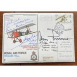 Luftwaffe Rossbach WW2 multiple signed cover 6 SC 6 CAMEL signed by Galland, Hubrich, v. Hippel,