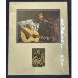 Cat Stevens Singer Signed Vintage Picture With 14x17 Mounted Photo Display. Good condition. All