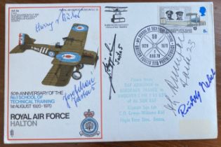 Luftwaffe Rossbach WW2 multiple signed cover 35 SC 13 S. E. 5a signed by Mai, Rumpel, v. Hippel,