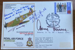 Luftwaffe Rossbach WW2 multiple signed cover 46 SC 30 SPITFIRE signed by Tank, Hermichen, Galland,