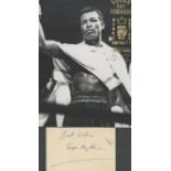 Sugar Ray Robinson (1921-1989) Boxer Signed Vintage Album Page With Photo. Good condition. All