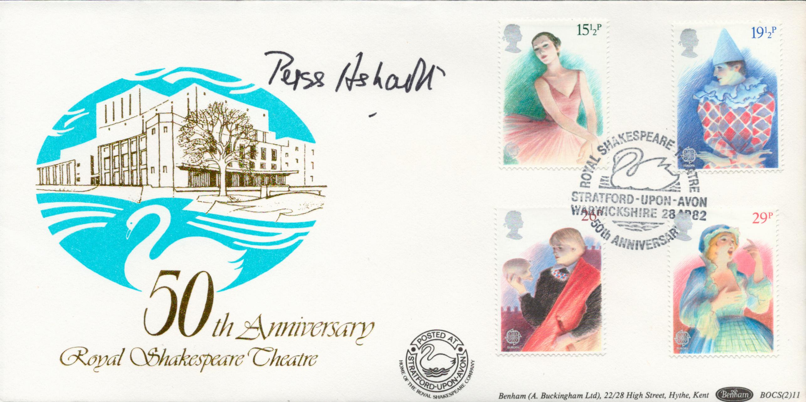 Dame Peggy Ashcroft signed 1982 Benham official theatre FDC BOCS (2)11. Good condition. All