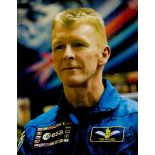 British astronaut Tim Peake Signed 13 x 11 inch Colour photo. Signed in black ink. Good condition.