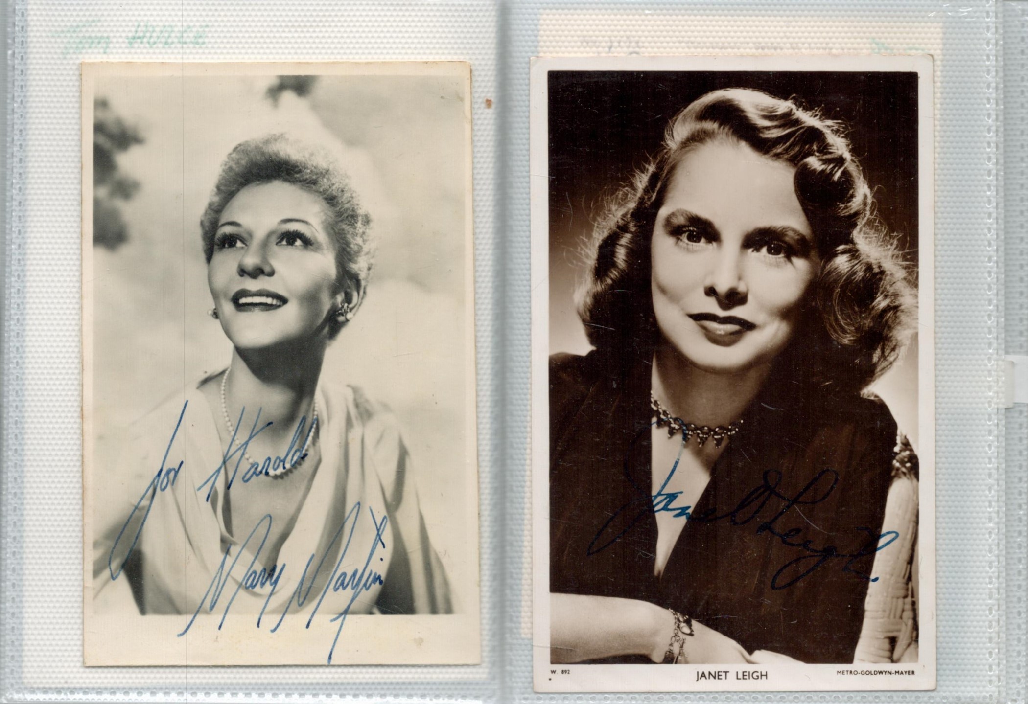 TV And Film Collection of 41 Signed Small Photos Housed in an Aged Album. Signatures include Carol
