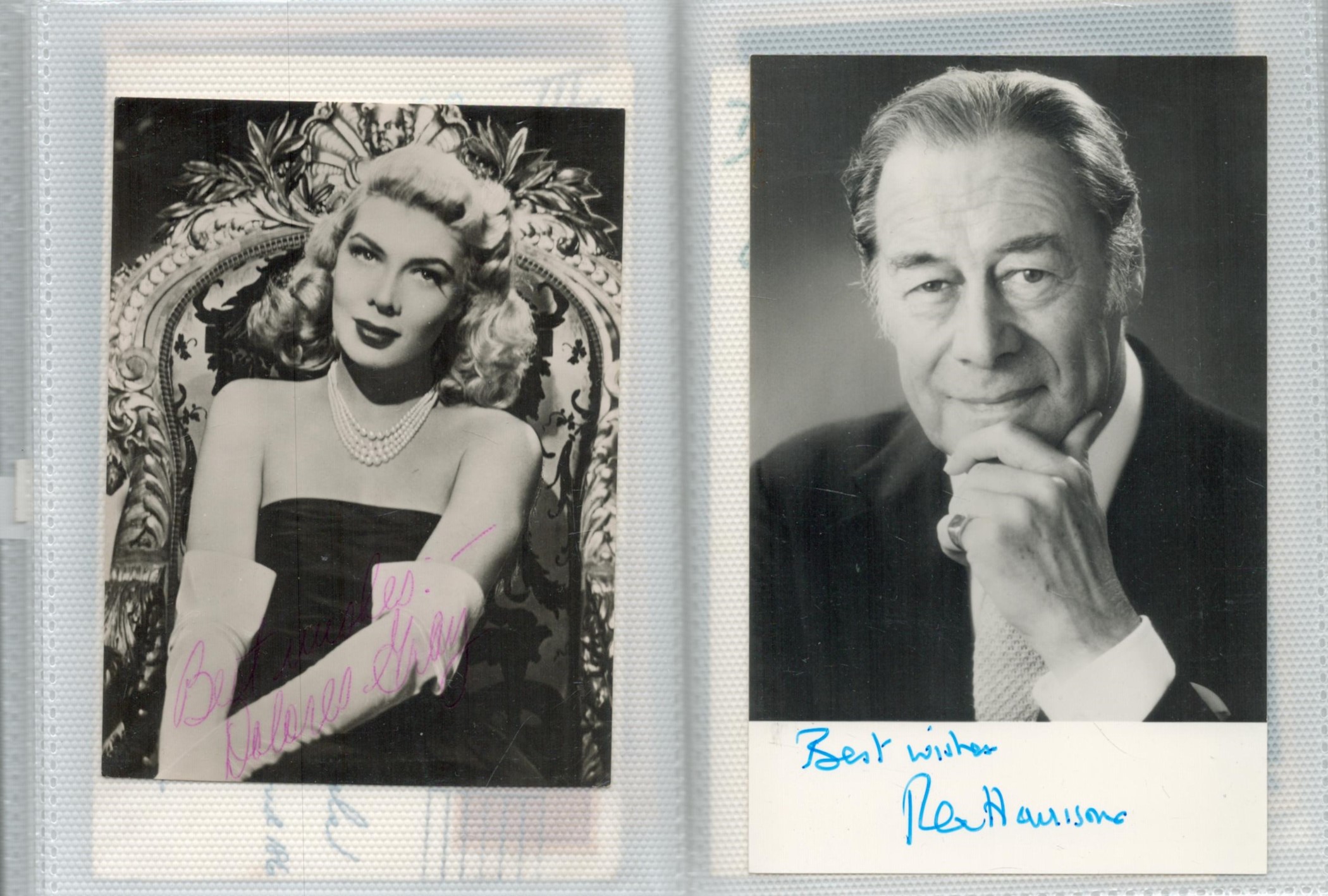 TV And Film Collection of 41 Signed Small Photos Housed in an Aged Album. Signatures include Carol - Image 3 of 3