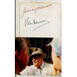 Rex Harrison signed 8x5 album page accompanied by a detached candid colour photograph taken at the