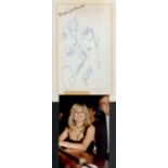 Charles Bronson signed 8x5 album page accompanied by a detached candid colour photograph taken at