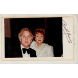 John Thaw and Sheila Hancock signed 8x5 album page accompanied by an attached candid colour