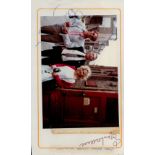 Peter Davidson and Sandra Dickinson 8x5 signed album page accompanied by an attached candid colour