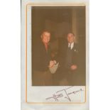 John Forsythe signed 8x5 album page accompanied by a detached candid colour photograph taken at