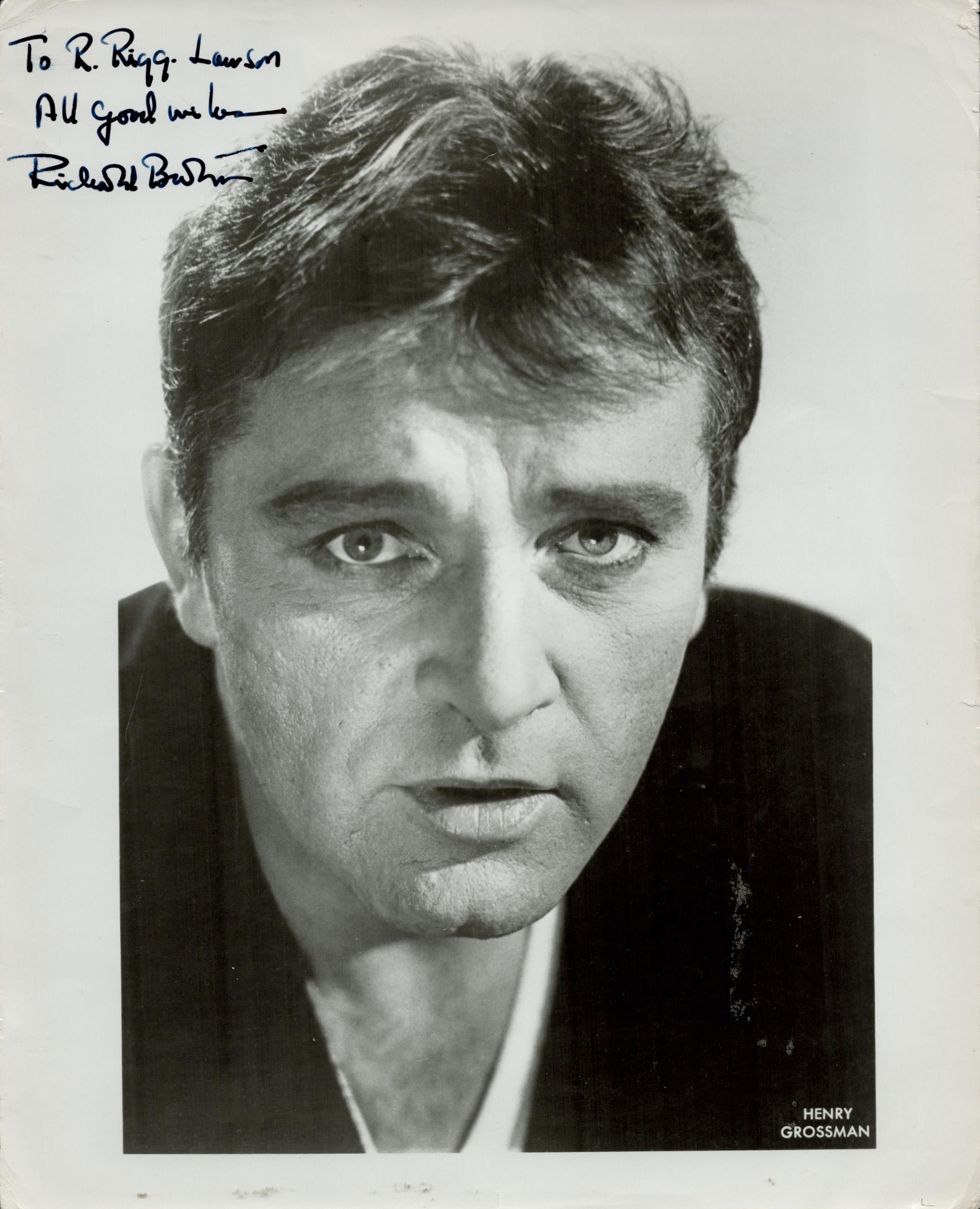 Richard Burton vintage signed and inscribed 10x8 black and white photograph dedicatedAll