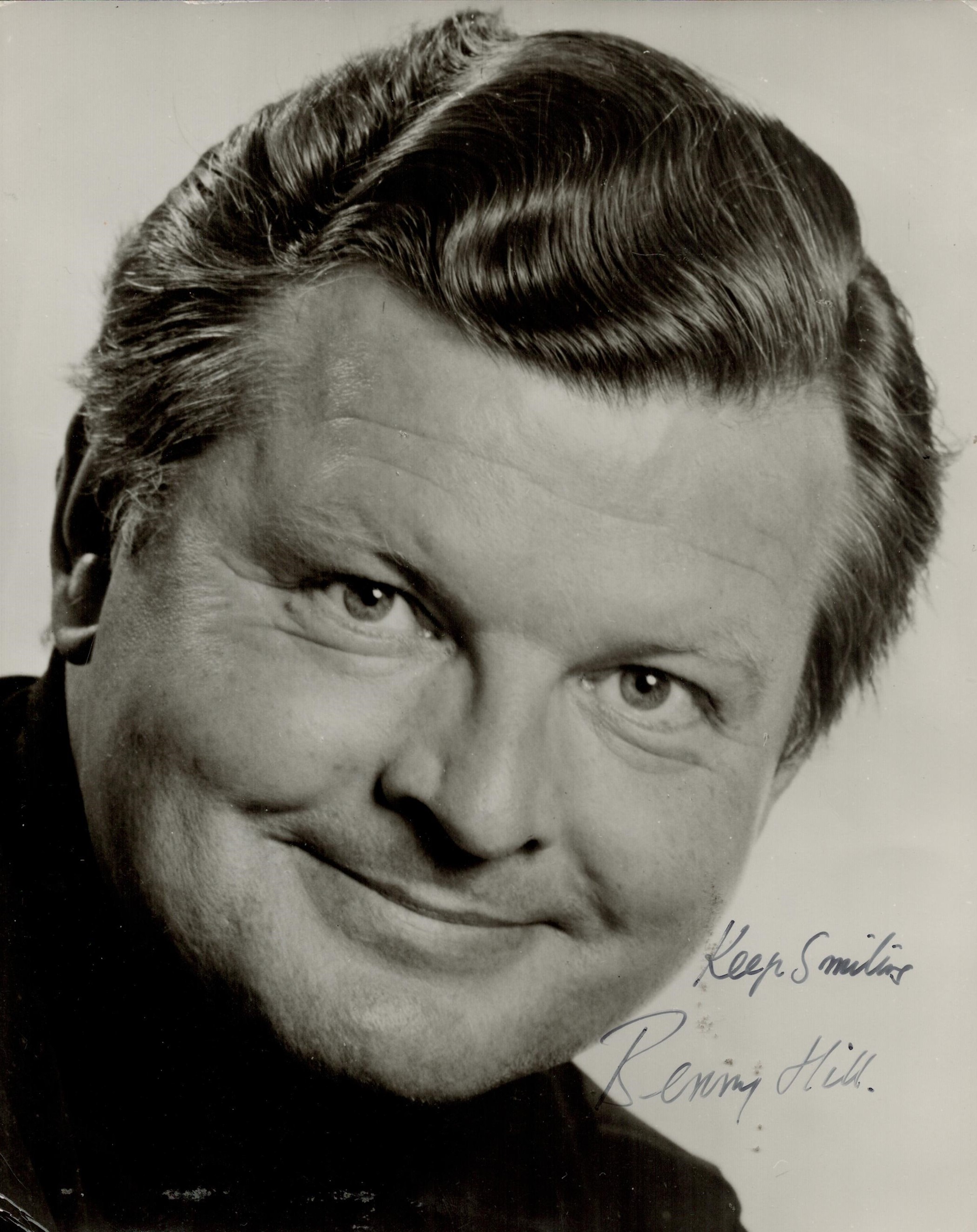 Benny Hill vintage signed 10x8 black and white photographAll autographs come with a Certificate of