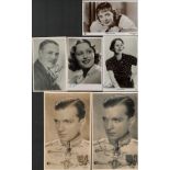 Vintage Entertainment l collection of 6 signed vintage postcards and photographs including John