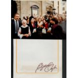 June Allyson signed 8x5 album page accompanied by a detached candid colour photograph taken at the