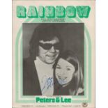 Peters and Lee, a large Pedro Music Ltd pamphlet of the music for their song 'Rainbow' signed to the