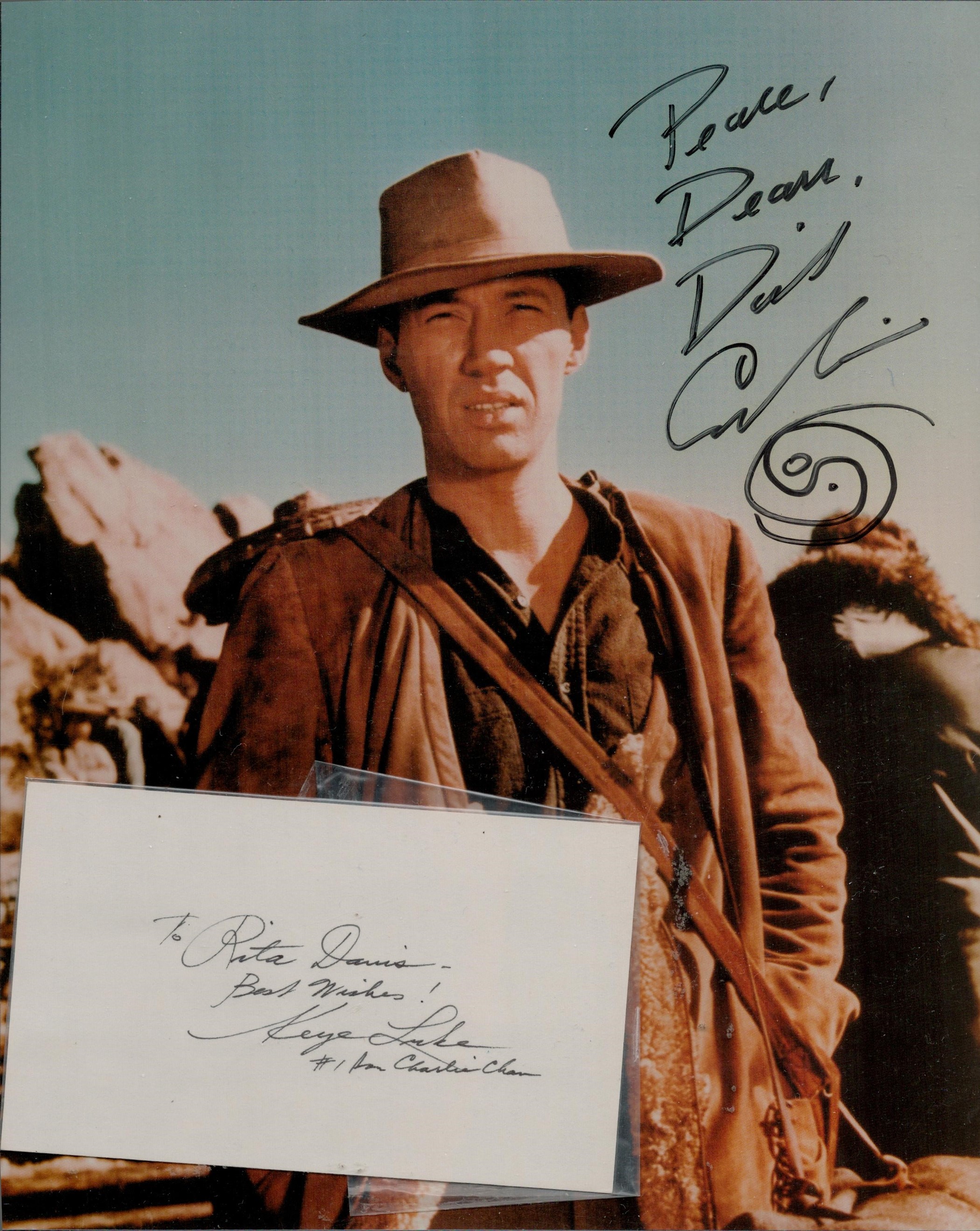 David Carradine signed 10x8 colour photograph in character as Kwai Chang Caine from the TV series '