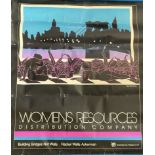 Womens Resources distribution company Poster. Building Bridges Not Walls Rachel Wells Ackerman.