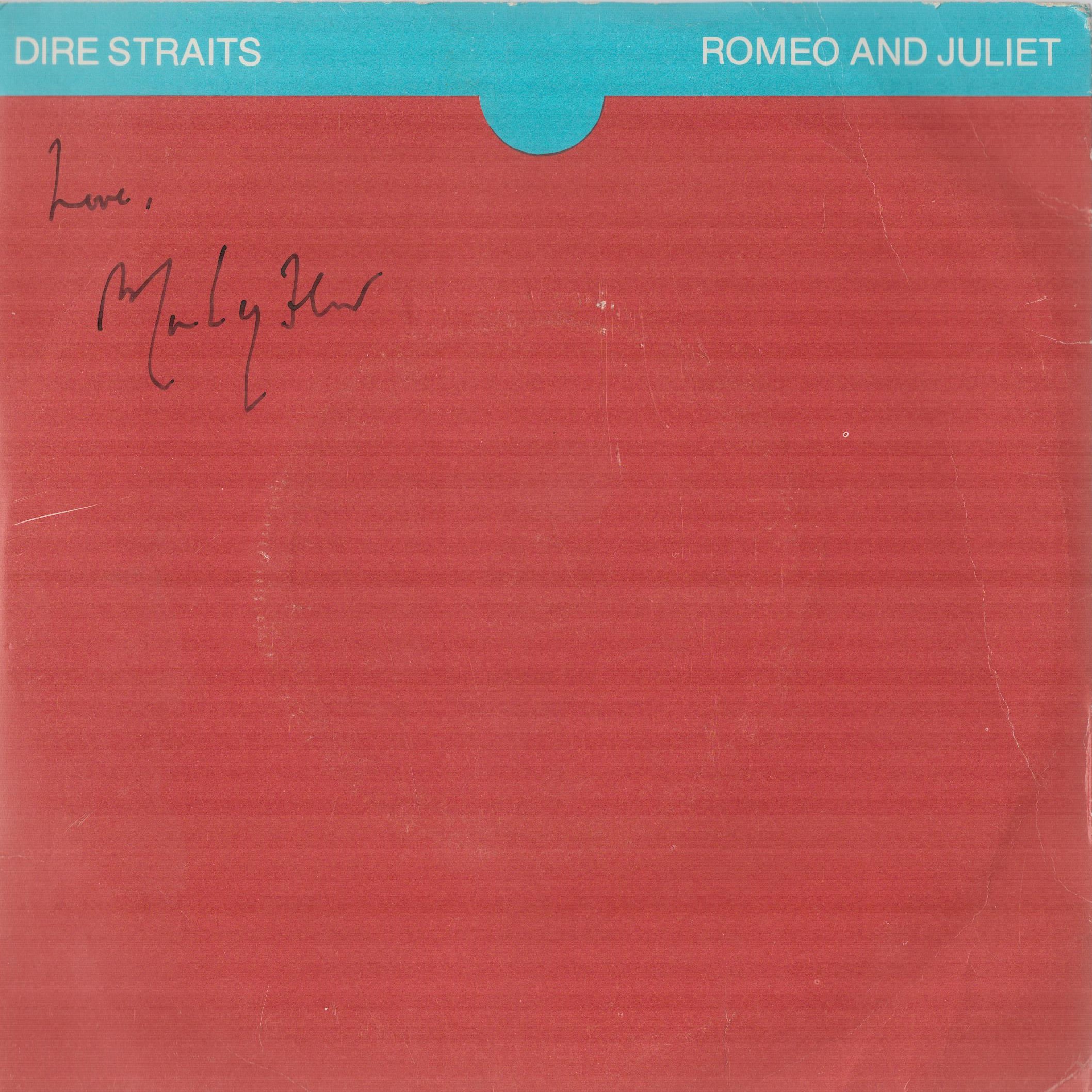 Dire Straits - Romeo and Juliet (1980) - Vertigo Label (Movie 1) - 7 single. Signed by lead vocals