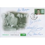 Manchester United Busby Babes multi signed commemorative envelope 4 fantastic signatures includes