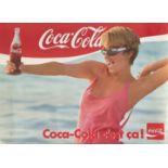 Coca-Cola Advertisement poster. ROLLED. 17X13IN. Good condition. All autographed items come with a