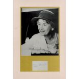 Peggy Ashcroft 17x11 overall mounted signature piece includes signed album page and vintage black