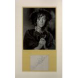 Wendy Hiller 17x11 overall mounted signature piece includes vintage black and white photo and signed