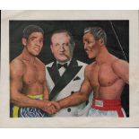 Boxing Ted Broadribb Former British Legendary Fight Manager ALS on reverse of image of Randy Turpin,