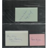Cricket Kent Legends Collection 3 signed album pages includes Colin Cowdrey, Les Ames and Godfrey