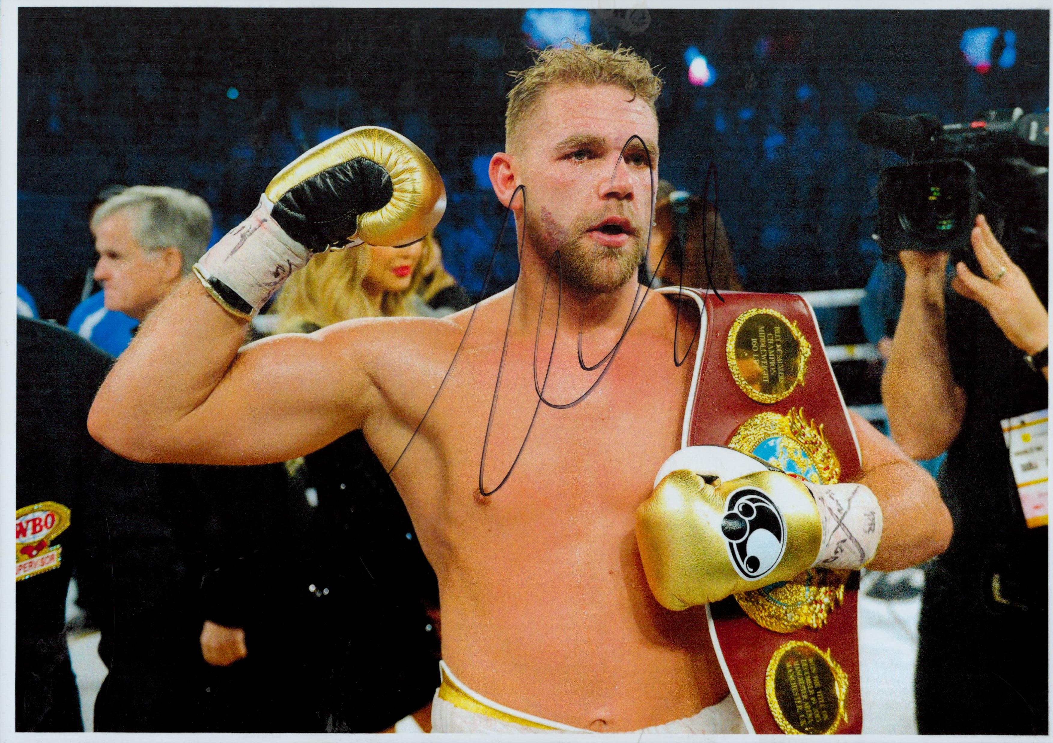 Boxing Billy Joe Saunders signed 12x8 colour photo. Good condition. All autographed items come