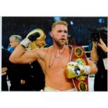 Boxing Billy Joe Saunders signed 12x8 colour photo. Good condition. All autographed items come