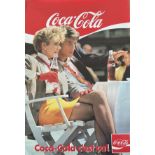 Coca-Cola Advertisement poster. ROLLED. 23X16IN. Good condition. All autographed items come with a