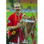 Football Paul Scholes signed Manchester United Champions League Winners 12x8 colour photo. Good