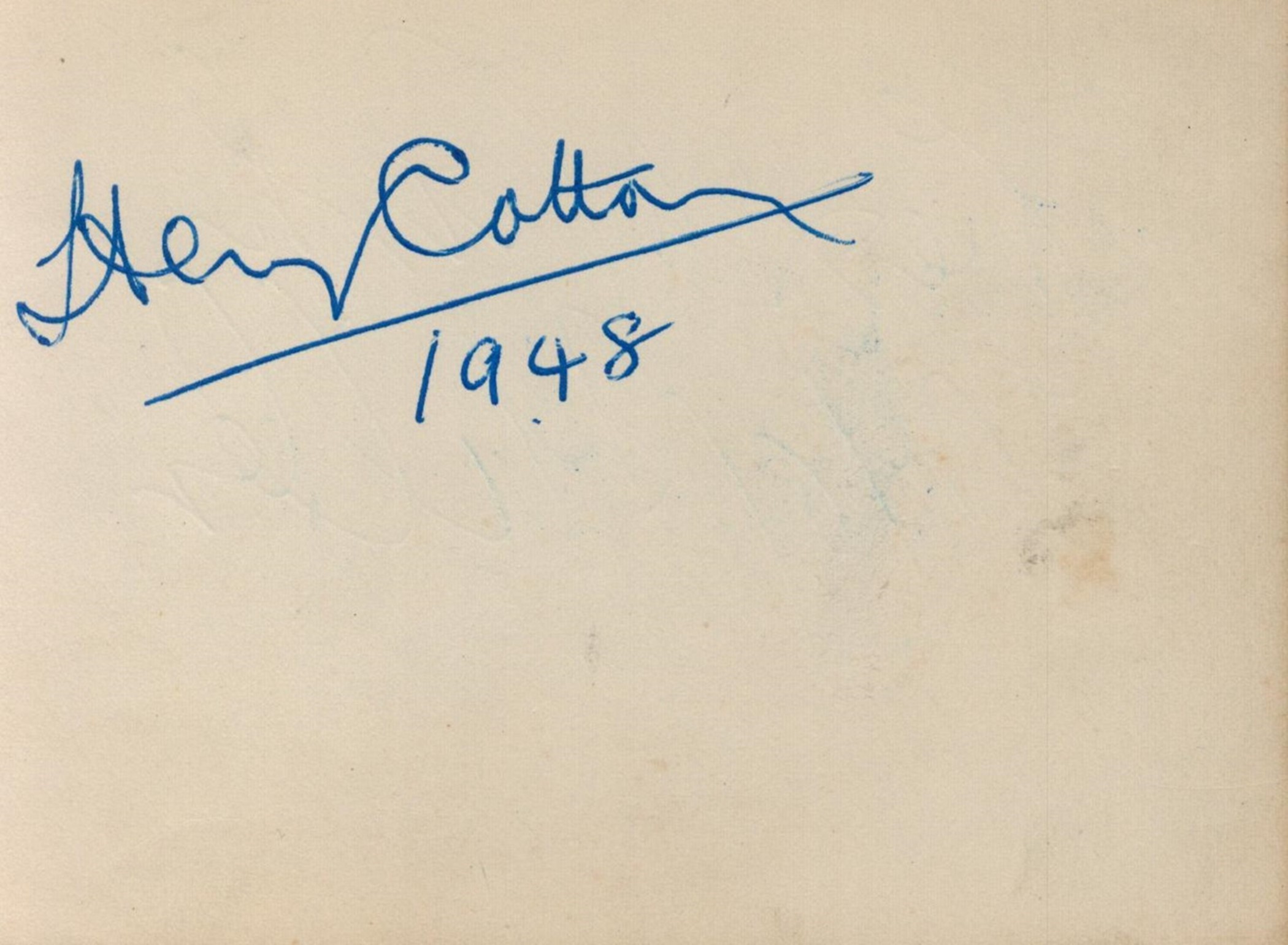 Golf Henry Cotton signed 5x4 album page dated 1948. Good condition. All autographed items come