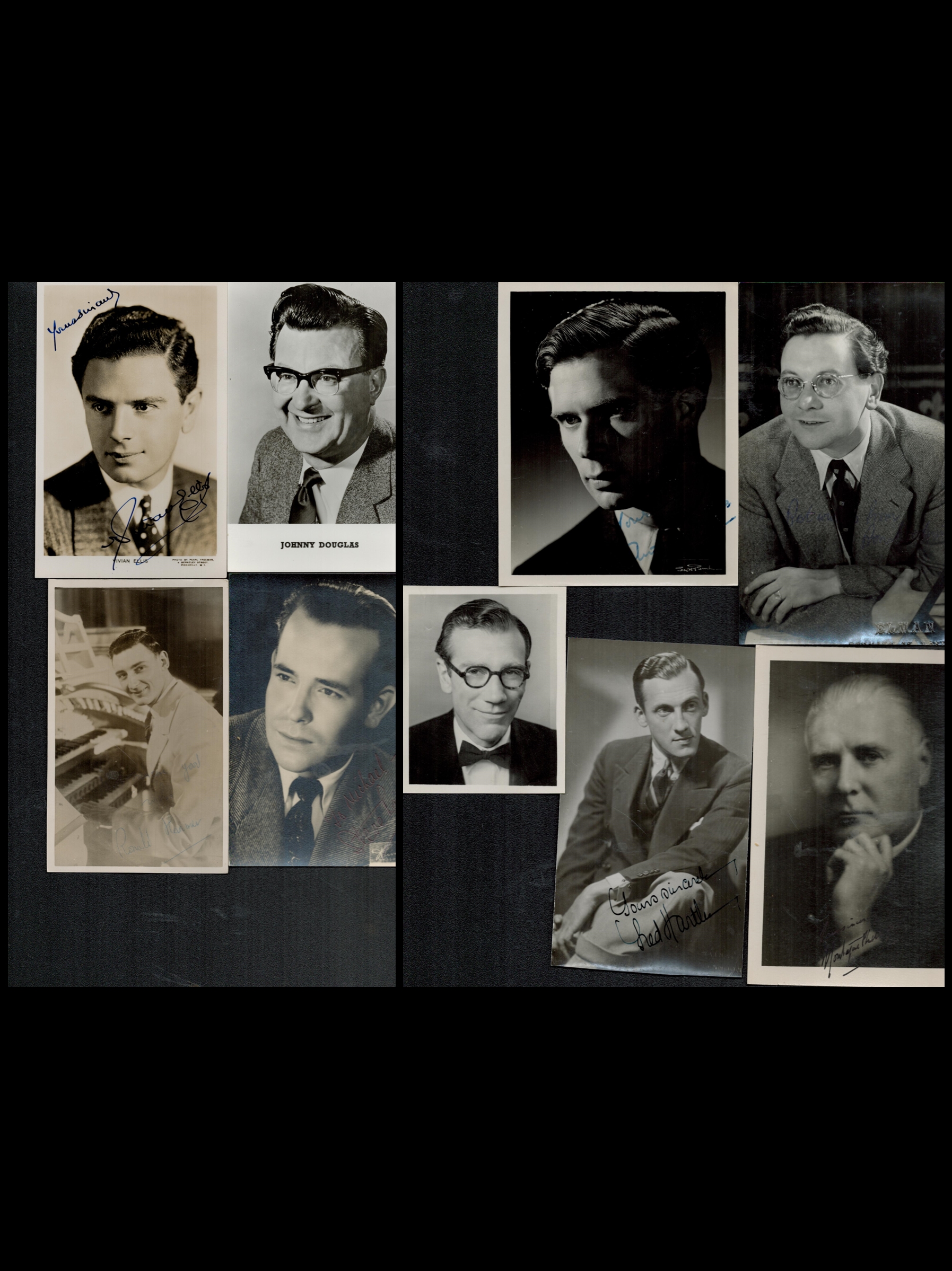 Music, a collection of 9 signed vintage photos of composers/conductors, some dedicated. Mostly