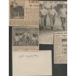 Scottish 50's Footballer Alexander MacAulay Signed autograph Page. Signed in blue ink. Alexander
