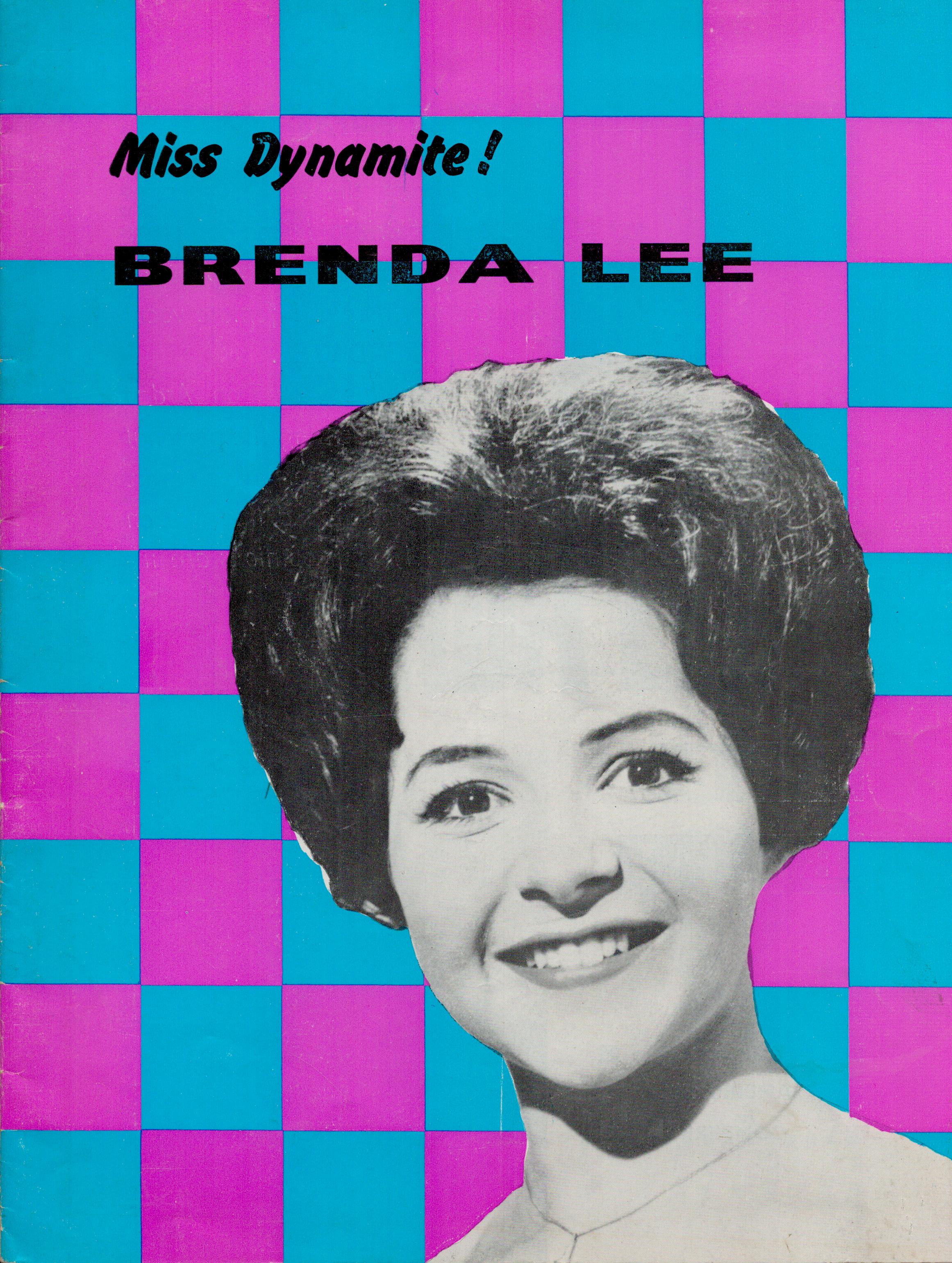 Brenda Lee Singer Signed Vintage 1960s Programme. Good Condition. All autographs are genuine hand