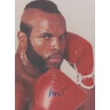 Mr T signed 10x8 colour photo pictured in his role as Clubber Lang in the Rocky III movie. Good