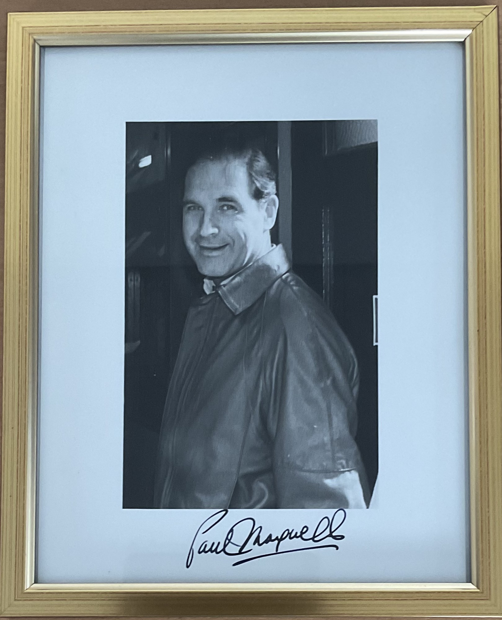 Paul Maxwell signed 12x8 overall framed black and white photo. Captain Grey in the TV series Captain