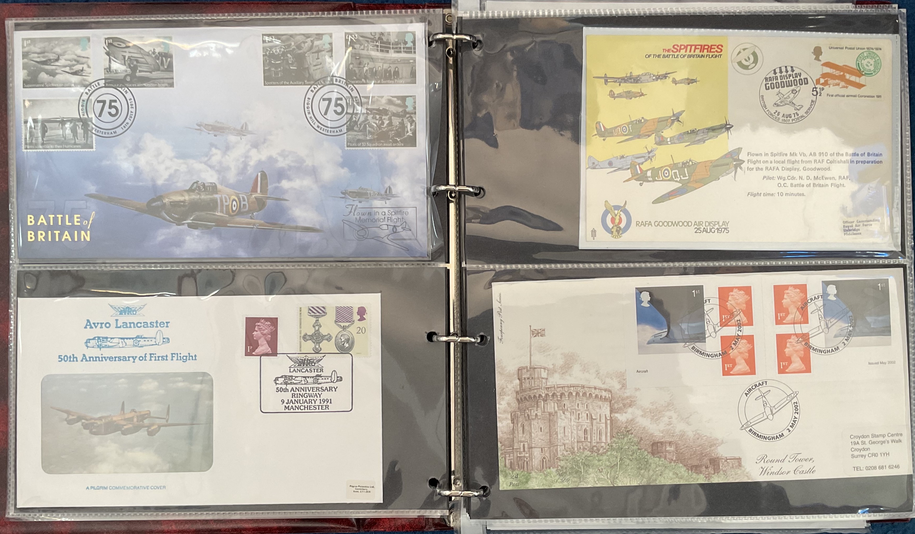 WW2 RAF Collection of 52 Unsigned FDC's Fantastic Stamps and Postmarks within this lot. Housed in