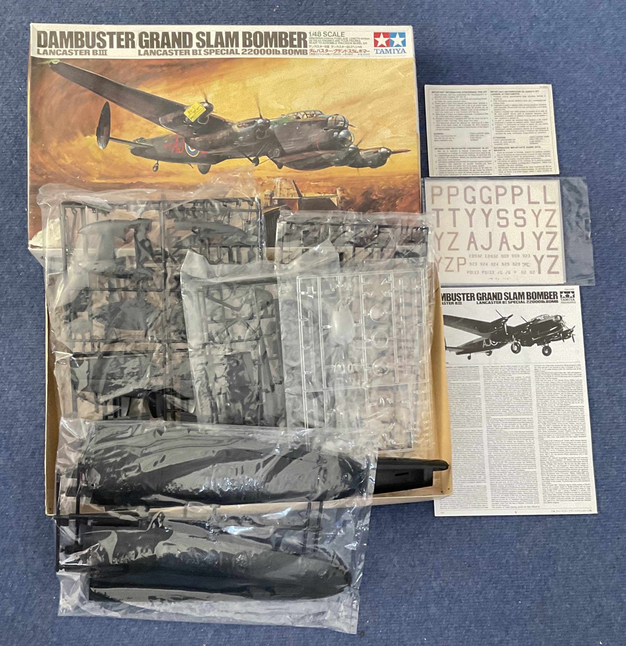 Models. Avro Lancaster BIII BI Special Self Assembly Scale 1/48 Produced by Tamiya in Japan. In