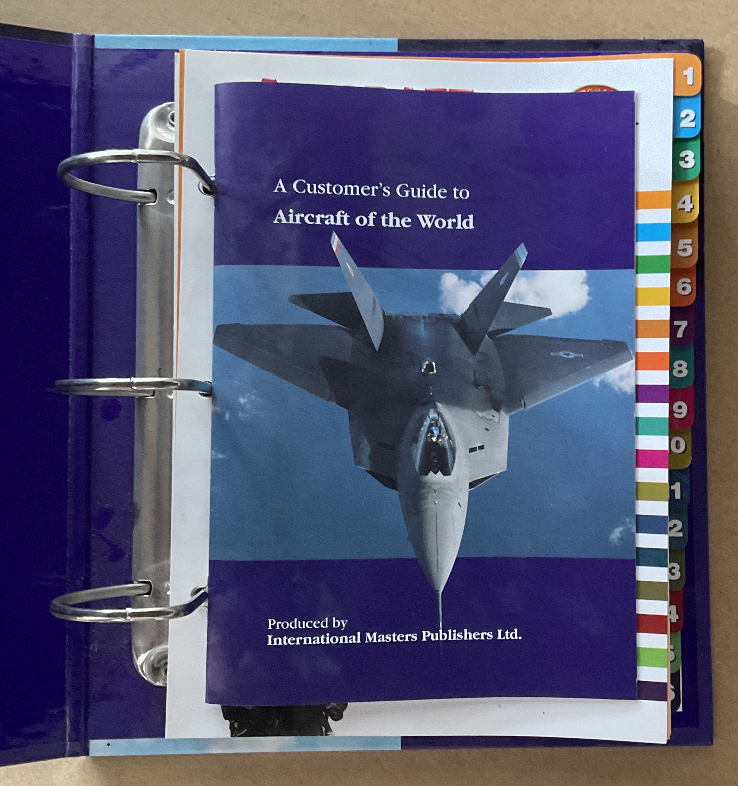Aircraft Of The World This is A Binder with 16 Sections see Images for Details published by - Image 2 of 3