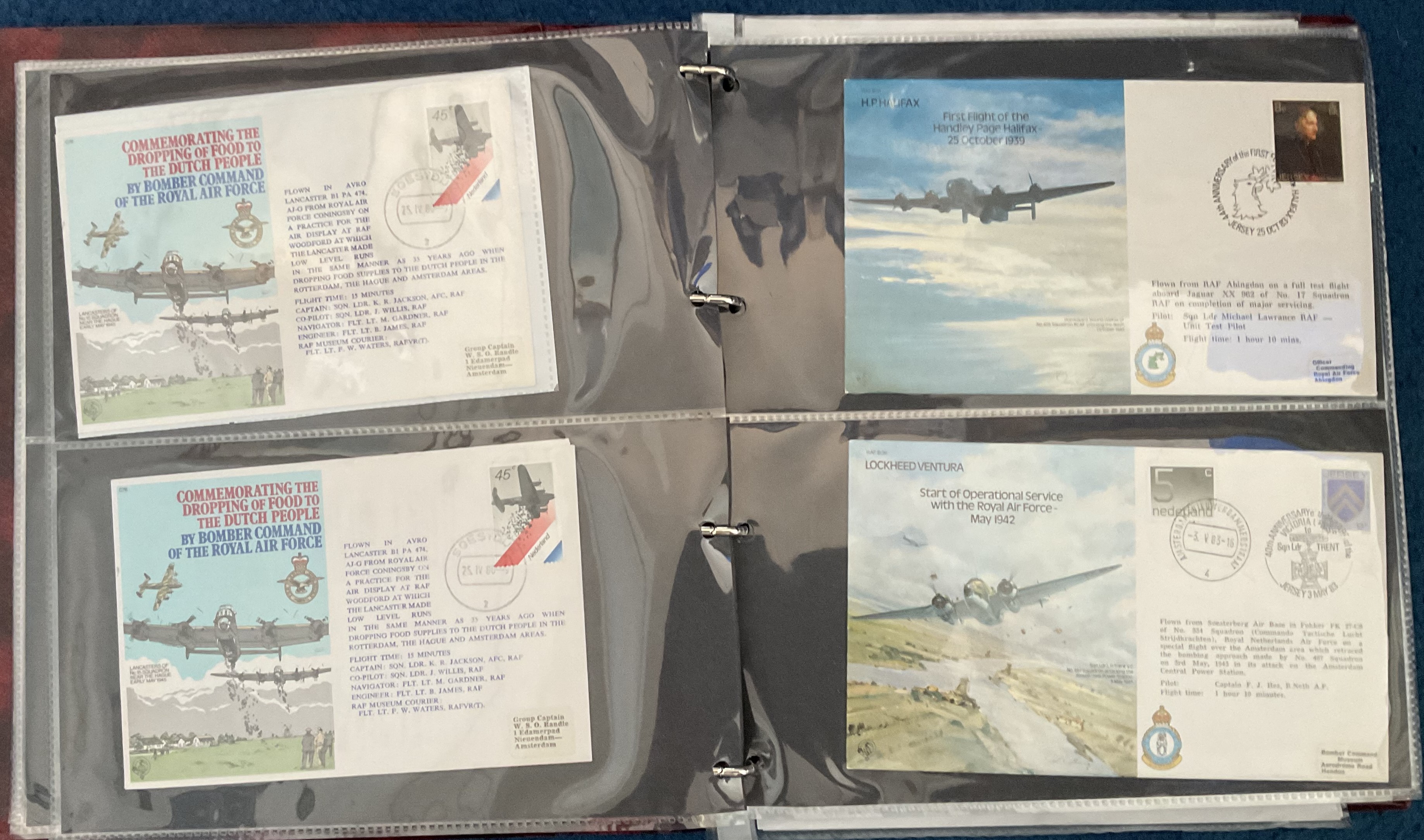 WW2 RAF Collection of 52 Unsigned FDC's Fantastic Stamps and Postmarks within this lot. Housed in - Image 2 of 4