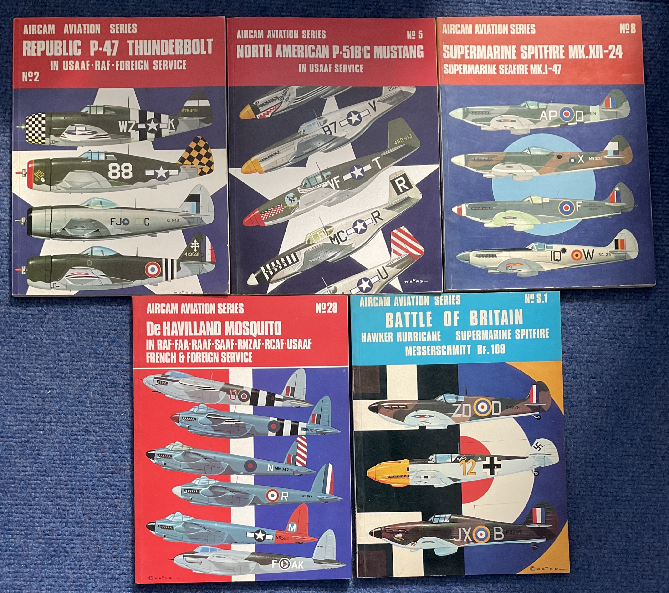 Aircam Aviation Series Collection of 5 Paperback Books. Titles include De Havilland Mosquito,