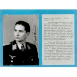 Captain Joseph Steudel 1917 2004) signed 6x4 black and white photo. Josef Steudel (21 July 1917 -
