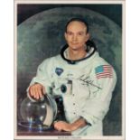 Michael Collins signed NASA 10x8 original colour White Space Suit photo. Michael Collins (October