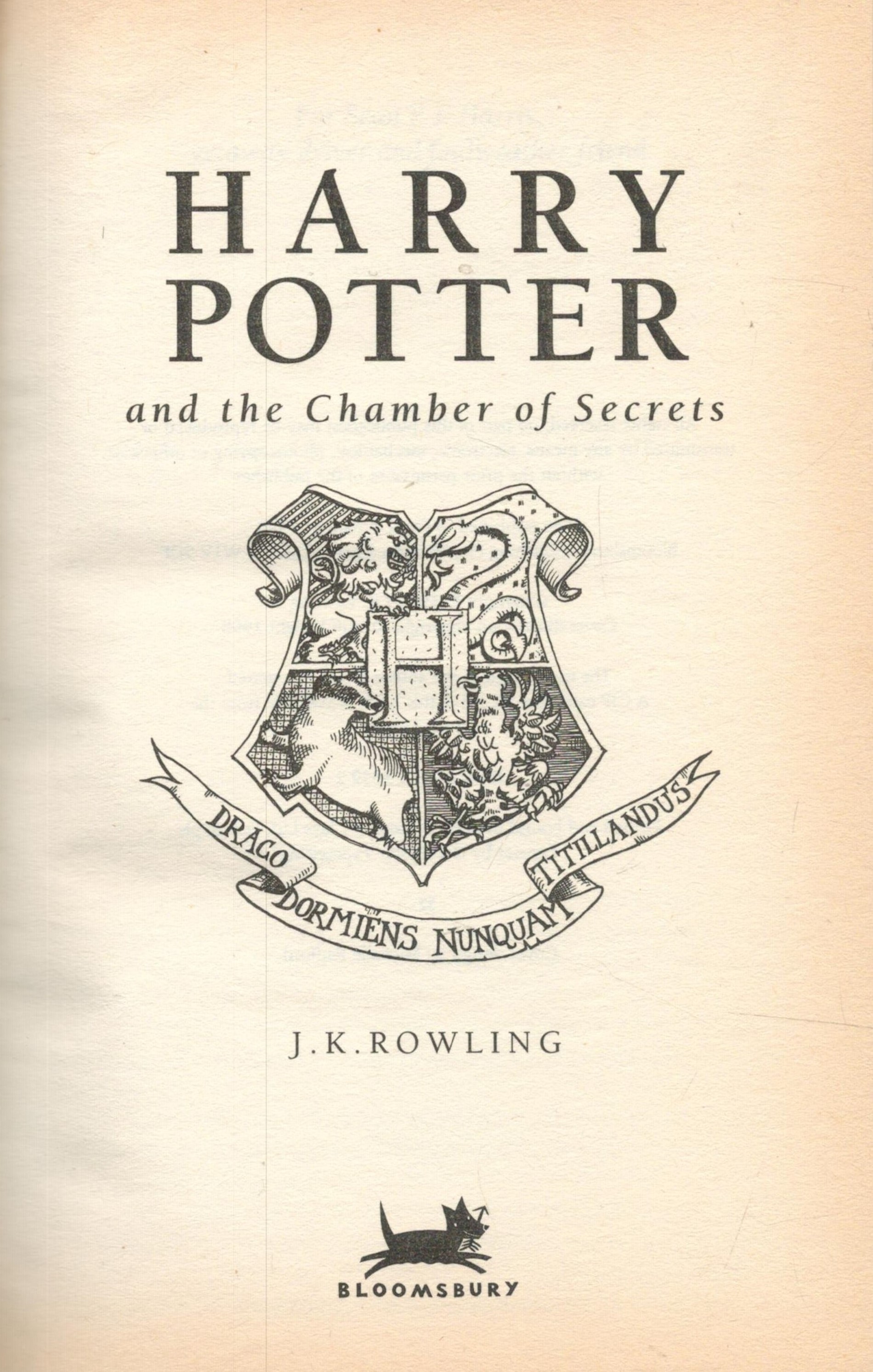 Harry Potter and the Chamber of Secrets by J K Rowling 1998 First Edition Hardback Book with 251 - Image 2 of 3